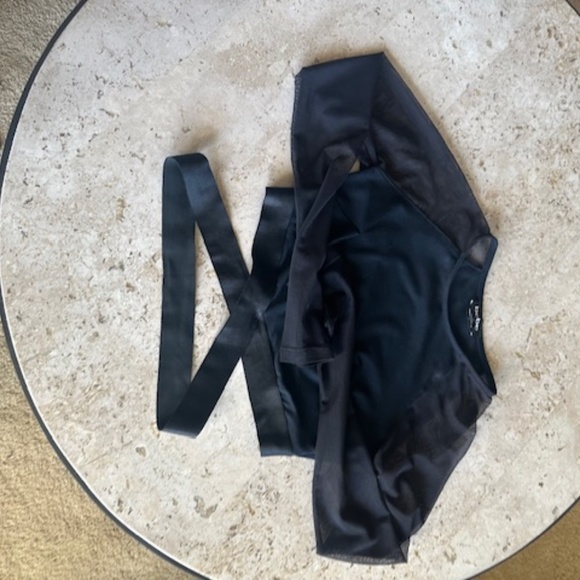 BeBe  black crop top SMALL  NWOT - Picture 10 of 10